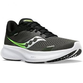 Saucony - Zapatillas de running de hombre Ride 16, color Umbra/Slime, talla 7