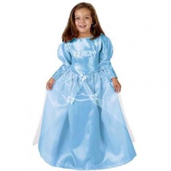 Disfraz Infantil de Princesa Azul con Mariposas para Niña Talla 2 (5 a 6 Años)