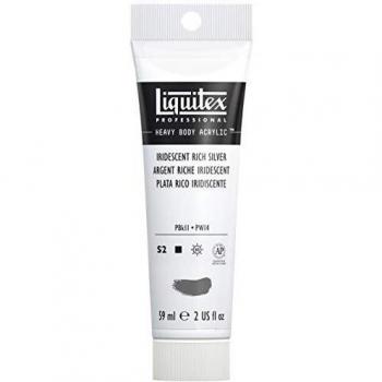 Liquitex Heavy Body - Tubo De Pintura Acrílica, 59 ml, Plata Rica Iridiscente