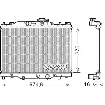 Radiador DENSO DRM44043 - Componente Original de Alta Calidad para Refrigeración del Motor