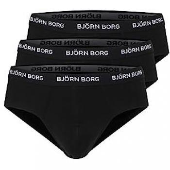 Björn Borg Men's Cotton Stretch Briefs 3-Pack - Black, Size S