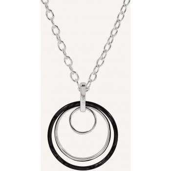 Colgante Eva acabado de plata con acetato negro