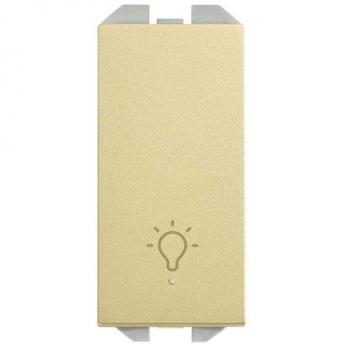 Simon 270 Pulsador con grabado Luz 10A módulo estrecho (bronce)