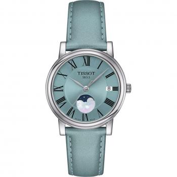 Tissot Carson Premium Ladies Blue Leather Moonphase Watch