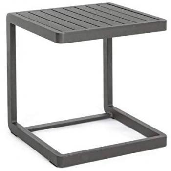 Mesa de centro Konnor 40x40 cm color antracita, set de 2, aluminio