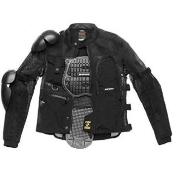 SPIDI T187 –  – Chaqueta de tela Multitech Armor EVO, Negro 3XL Negro