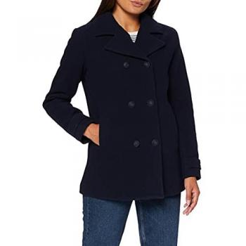 Armor-Lux Women's Pea Coat Jacket, Rich Navy, Size 46