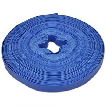 vidaXL Manguera Plana de Agua 50 m 25 mm Poliester PVC Azul Goma de Incendios