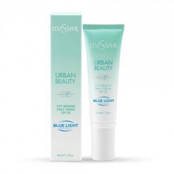 Levissime Urban Beauty City Defense Daily Cream 50mL - Crema Facial Diaria con SPF20, protección UVA, UVB, HEV e IR, Blue Light Protect