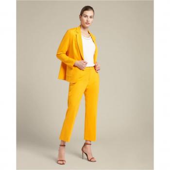Pantalón de vestir de mujer de punto milano con bolsillos americanos