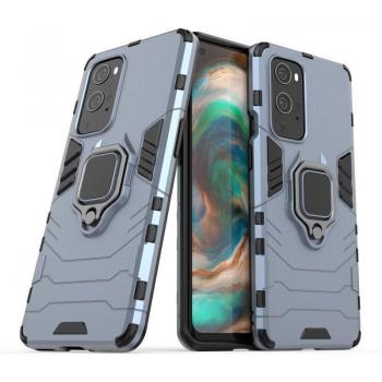 Funda Magnética Con Anillo Para Móvil Oneplus 9 Pro Azul - Carcasa Magnética con Anillo Imán Antigolpes Resistente Rígida Dura, Tecnología de Absorción de Golpes, Soporte para