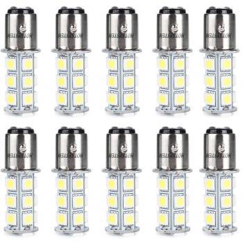 HOTSYSTEM bombillas de LED 1157 5050 18 unidades de SMD para instalacion de luces de giro,freno,estacionamiento de vehiculo,super brillantes blanco natural