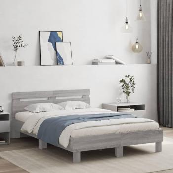 Cabecero de Cama Sonoma Gris 135x190 cm Madera Multicapa