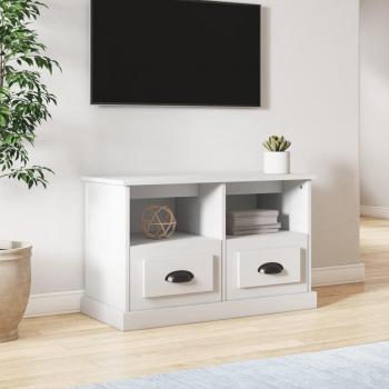 Mueble de TV madera contrachapada blanco 80x35x50 cm vidaXL