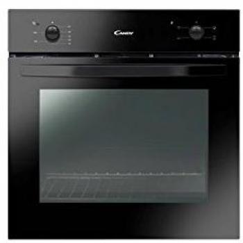 Candy Smart FCS100N/E, Horno Eléctrico, 70L, Ventilador de Enfriamiento, Cuba para Limpieza por Agua, 4 Funciones, 2 Mandos Mecánicos, Puerta Doble Cristal Desmontable, Clase A, Negro