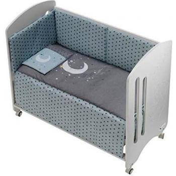 Interbaby - Cuna Lovely y Coordinado Luna Menta Interbaby 125 x 64 x 93 cm.