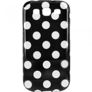 Mooster - Carcasa trasera lunares colores para samsung galaxy s3, negra