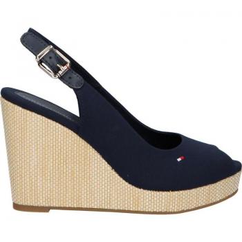 Sandalias de Mujer Tommy Hilfiger Iconic Elena Sling Back Cuña Esparto Azul Espacial Talla 36