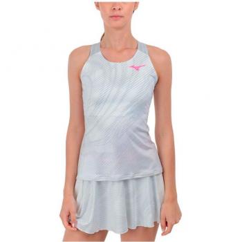 Mizuno Charge Printed Camiseta De Tirantes Mujeres - Blanco