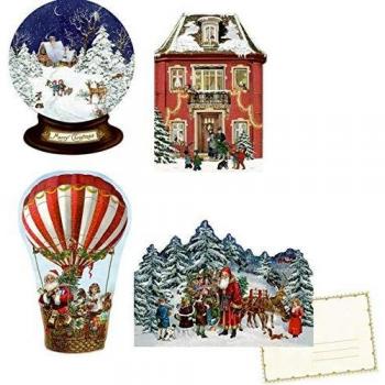Mini calendario de Adviento - Navidad nostálgica: 4 diseños diferentes