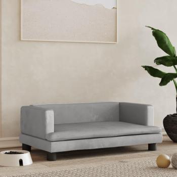 Cama para perros de terciopelo 80x45x30 cm en colores Azul, Crema y Gris claro - vidaXL