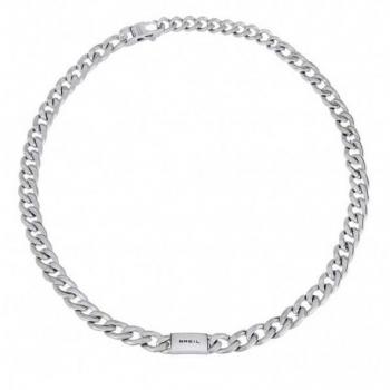 Collar de Hombre BREIL Joyas colección LOGOMANIA Color Plata Talla 52 Sin Piedras - Mod. TJ3070