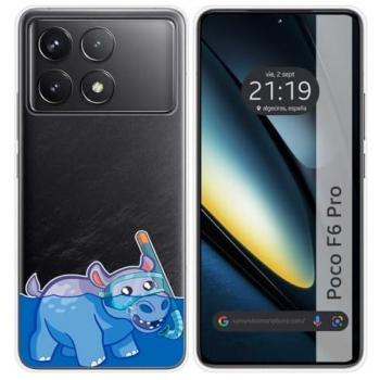 Funda Silicona Transparente Hipo para Xiaomi Poco F6 Pro 5G con Dibujos
