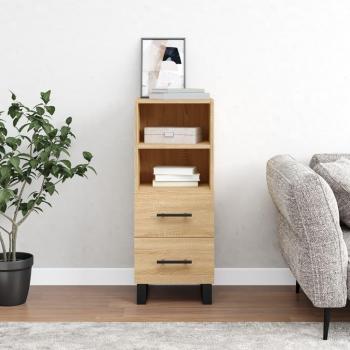 Aparador de madera multicapa color roble Sonoma 34,5x34x90 cm