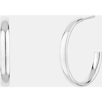 Pendientes de aro City de plata con tubo oval
