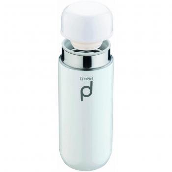 Grunwerg Termo aislante al vacío para bebidas, A prueba de goteo, Acero inoxidable, Color Blanco, 200 ml