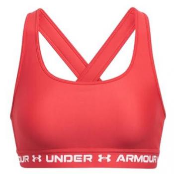 Sujetador deportivo Under Armour Crossback Mid Rojo Tomate para mujer, impacto medio, talla S