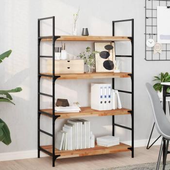 Estante flotante de madera maciza de acacia sin tratar 100x40x4 cm Marrón, mueble de almacenaje estantería para oficina, estudio, dormitorio, estantería/librería/mueble de almacenamiento