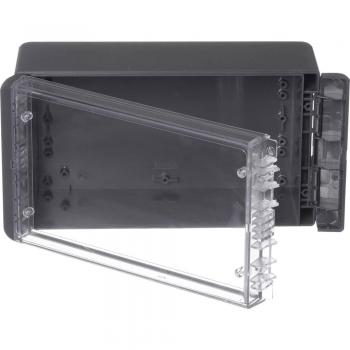 Bopla Caja de Policarbonato V0 Gris Grafito, 231 x 125 x 90 mm, IP66/IP68, compatible con exteriores