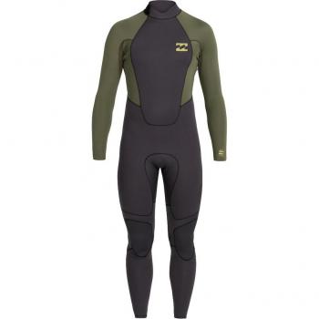 Billabong Traje de neopreno de hombre 5/4mm Intruder con manga larga y cremallera en la espalda GBS
