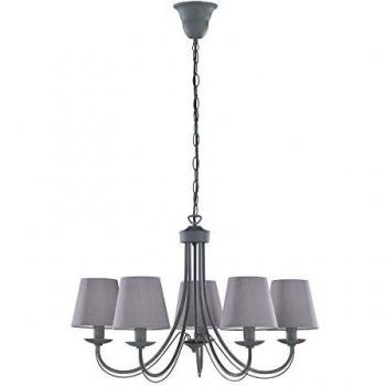 Lámpara Colgante Cortez Gris 5 Lámparas E14 Trio Lighting
