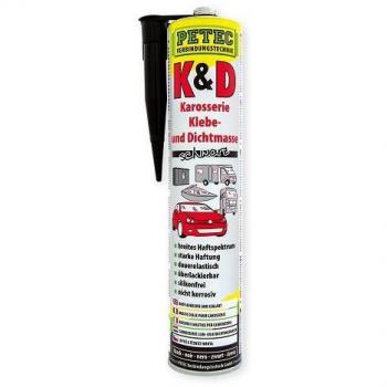 Petec 94730 adhesivas y masilla carrocería adhesivo, 310 ml, color negro