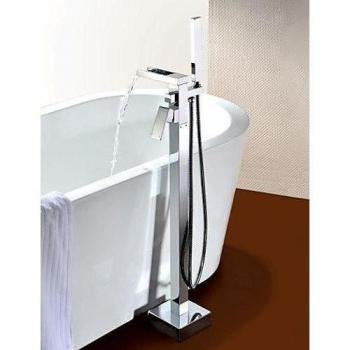 KISSRAIN® Grifo de la ducha / grifo de la bañera - contemporáneo - ducha de mano incluido / piso permanente - latón
