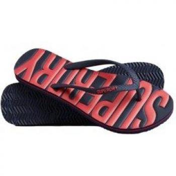 Chanclas veganas Superdry Vintage Logo marino para mujer