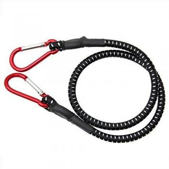 Cuerda elástica con mosquetón 80cm x 10mm - Resistente y versátil para sujeción de equipaje