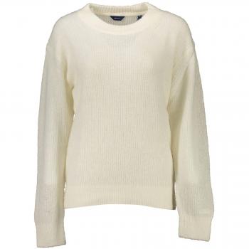 Gant Women's White Wool Round-Neck Sweater - XL