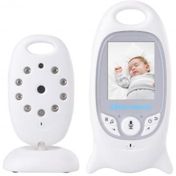 USBONLINE Baby Monitor LCD a colores inalámbrico digital cámara IR LED Visión Nocturna Seguimiento interfono Temperatura 8 ninnananne batería recargable para niños Videovigilancia Seguridad