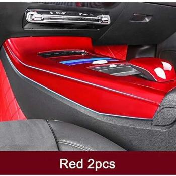 Gemmry Fibra de Carbon Consola Central Cubierta del Marco del Panel de Coche ABS Molduras Interiores de Coche para Mercedes Benz A Class Accesorios de Estilo de Coche