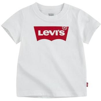 Camiseta de Manga Corta Batwing Levi's para Niños - Color Blanco, Diseño Clásico, Tallas Disponibles desde 3 meses