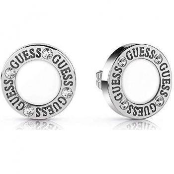 Guess Pendientes de botón Mujer chapado en plata - UBE28084