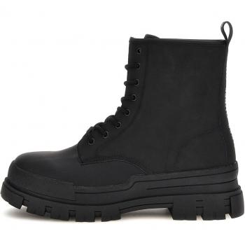 Guess Cesena Mixed-Leather Ankle Boots with Label Detail