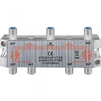 Splitter SAT 6-fach 5-2450 MHz - Digital-tauglich (100dB)