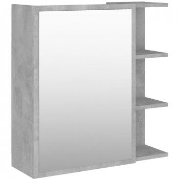 vidaXL Bathroom Mirror Cabinet Concrete Grey 62.5x20.5x64 cm Engineered Wood