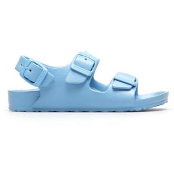 Sandalias Birkenstock Milano Essentials Unisex para Niños de Piel Azul, Talla 32, Planas y Casual