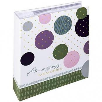 Walther Design ME-487-A Amazing Memories, Memo Slip-in Album 200 Fotos 13x18 cm, Verde