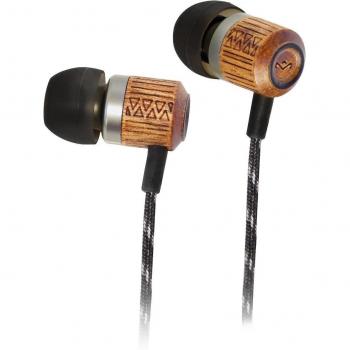 The House of Marley Chant - Auriculares in-ear, negro y madera